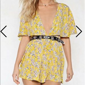 Nasty Gal Floral Romper